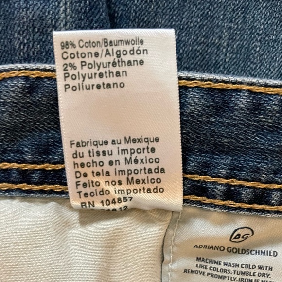 AG Adriano Goldschmied The Ives Modern Athletic Blue Denim Jeans Size 36W/32L - Picture 10 of 10